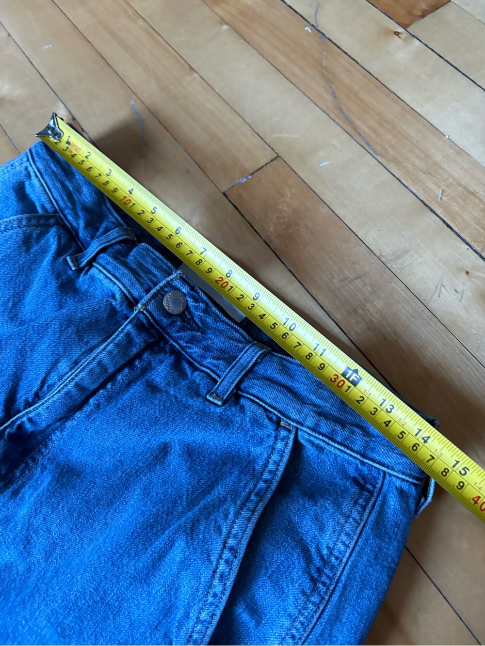 Aritzia Denim Forum Sz 29 Millie High Rise Cargo Denim Utility Baggy Jeans - Picture 11 of 12